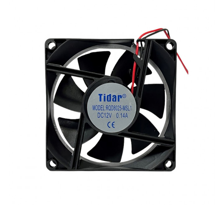 Tidar Ανεμιστήρας 12VDC 80X80X25 Kουζινέτο Καλωδίου RQD8025-MSL1