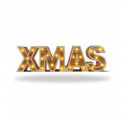 Lucas Χριστουγεννιάτικο Ξύλινο Φωτιστικό XMAS Μπαταρίας P17010