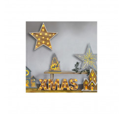 Lucas Χριστουγεννιάτικο Ξύλινο Φωτιστικό XMAS Μπαταρίας P17010