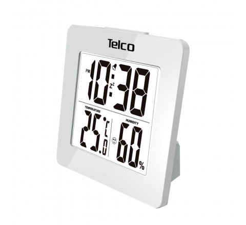 Telco Μετεωρολογικός Σταθμός και Ψηφιακό Ρολόι Λευκό E0114H-1
