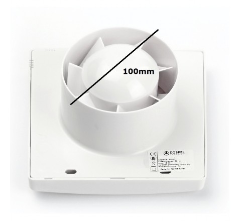 Εξαεριστήρας Λουτρού Τοίχου/Οροφής Φ100 Dospel Play Standard 12W Πλαστικό Λευκός