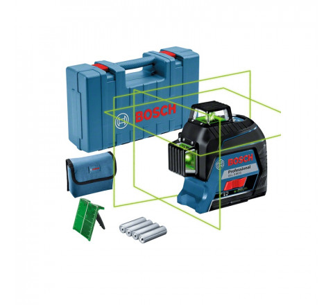Bosch Pro Γραμμικό Laser GLL 3-80 G 3x360° Πράσινης Δέσμης 30m σε L-Box 601.063.Y00
