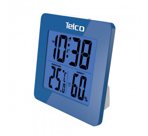 Telco Μετεωρολογικός Σταθμός και Ψηφιακό Ρολόι Μπλε E0114H