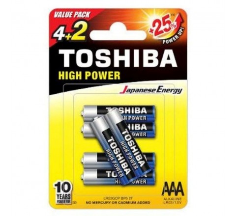 Toshiba Μπαταρία Αλκαλική 6τμχ. LR03
