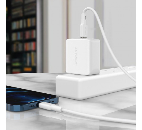 Acefast Καλώδιο Σύνδεσης & Φόρτισης USB-C Σε Lightning 1.2m Λευκό 6974316280651