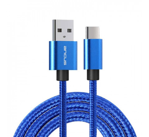 Ancus Καλώδιο Σύνδεσης & Φόρτισης USB-A Σε USB-C 1m Μπλε 5210029092459