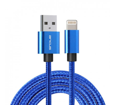 Ancus Καλώδιο Σύνδεσης & Φόρτισης USB Σε Lighting 1m Μπλε 5210029092367