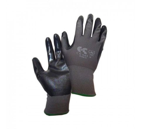Ergoline Γάντια Εργασίας Με Νιτρίλιο Medium Γκρι - Μαύρο 8150-152