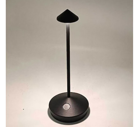 Fos-Me Επιτραπέζιο Φωτιστικό Κοα Επαναφορτιζόμενο Μαύρο 17-00945-2