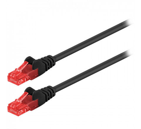 Goobay Patch Cable U/Utp Cat6 CCA 0.25m Μαύρο 95255