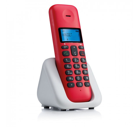 Motorola Ασύρματο Τηλέφωνο Με Ανοιχτή Ακρόαση T301 Κόκκινο 14587-9247