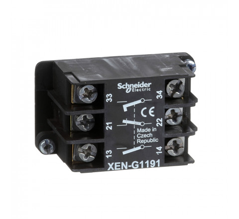 Schneider Electric Μπλοκ Επαφών Εμπρόσθια Στήριξη 1NC + 2NO XENG1191