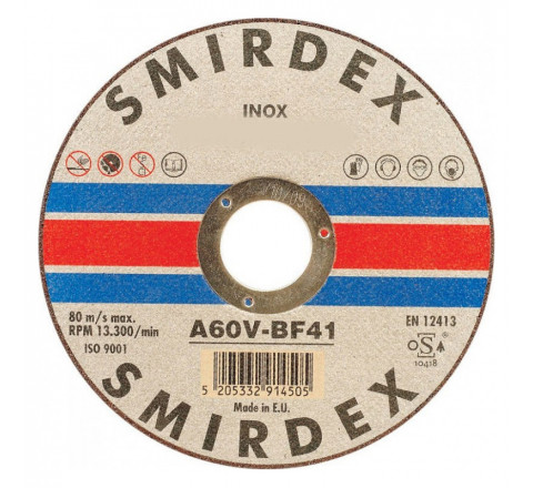 Smirdex Δίσκος Κοπής Μετάλλου Inox 180x1,6x22mm 914180160