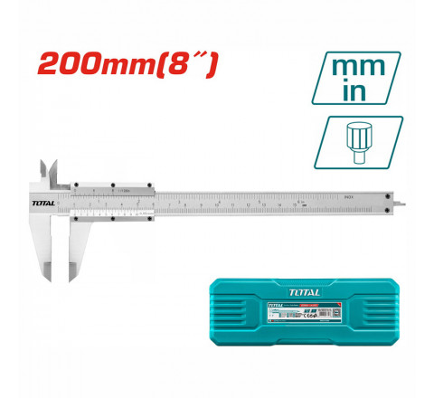 Total Αναλογικό Παχύμετρο Inox Για Μέτρηση Έως 200mm TMT312001
