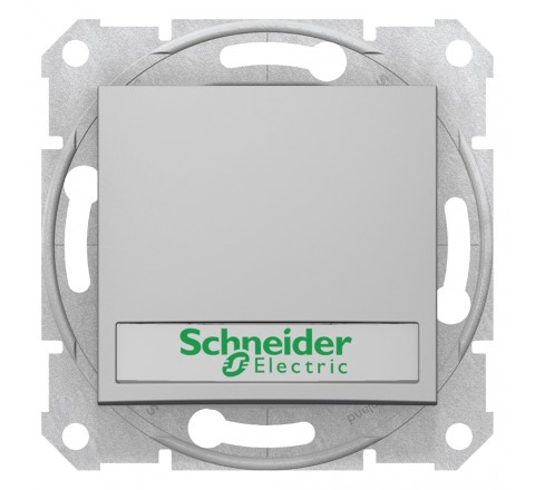 Schneider Electric Μπουτόν Κουδουνιού με Θέση Επιγραφής Αλουμίνιο Sedna SDN1700460