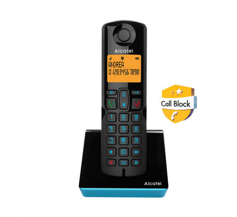 Alcatel Ασύρματο Τηλέφωνο Με Ανοιχτή Ακρόαση S280 Μαύρο-Μπλέ 010053
