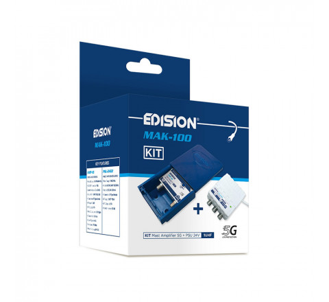 Edision Σετ Ενισχυτής Ιστού 5G 1UHF Με Τροφοδοτικό 24V 2 Εξόδων MAK-100