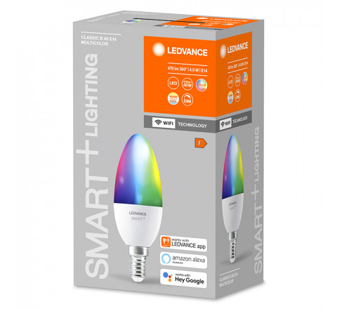 Ledvance Smart Λάμπα LED Κερί E14 RGBW 470lm Dimmable 4.9W 485570