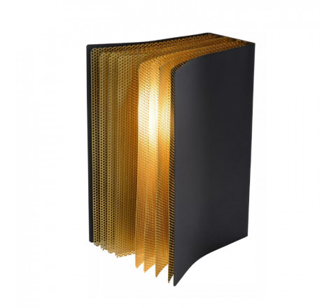 Lucide Livret Επιτραπέζιο Φωτιστικό Βιβλίο 1xE14 Μαύρο Χρυσό L100081
